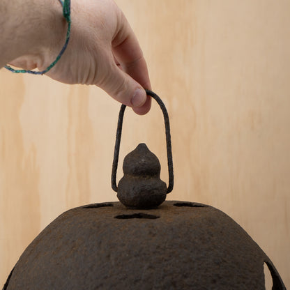 Antique Japanese Iron Tetsu Andon Garden Lantern