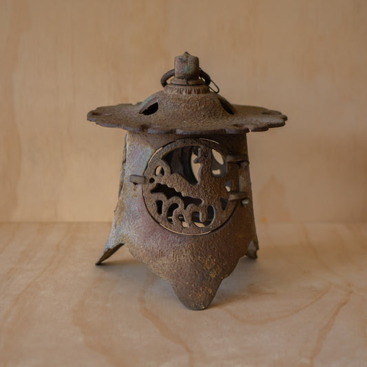 Antique Japanese Iron Garden Lantern 1 of 2