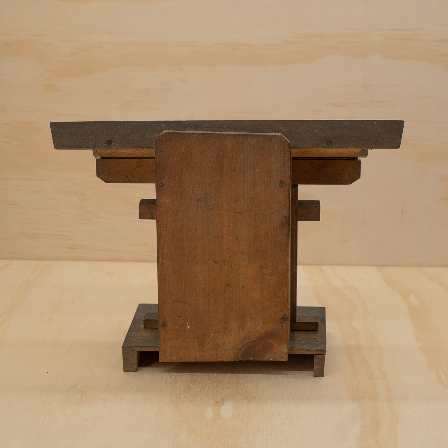 Antique Japanese Kamidama household shrine with daikoku figure