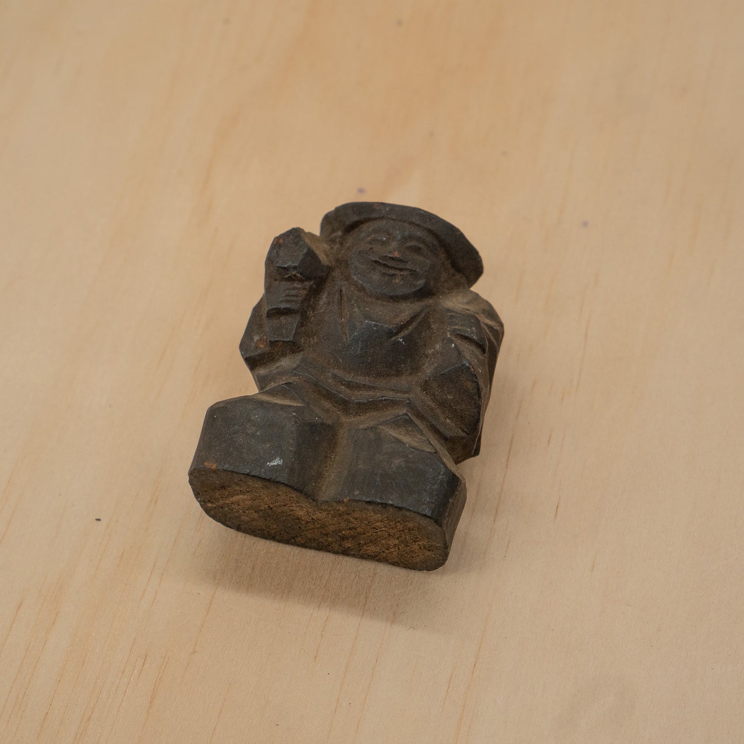 Antique Japanese Kamidama household shrine with daikoku figure