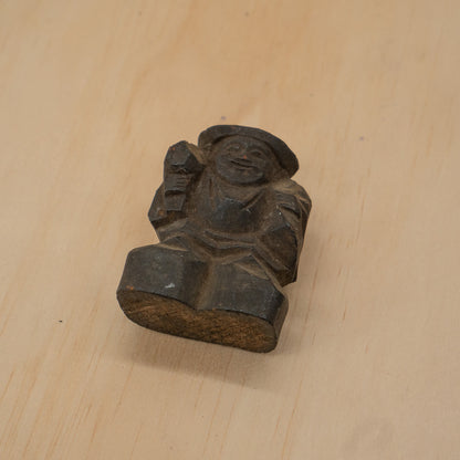 Antique Japanese Kamidama household shrine with daikoku figure