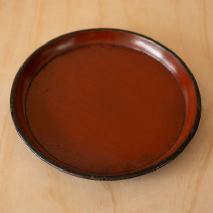 Antique Japanese Red and Black Lacquer serving Tray