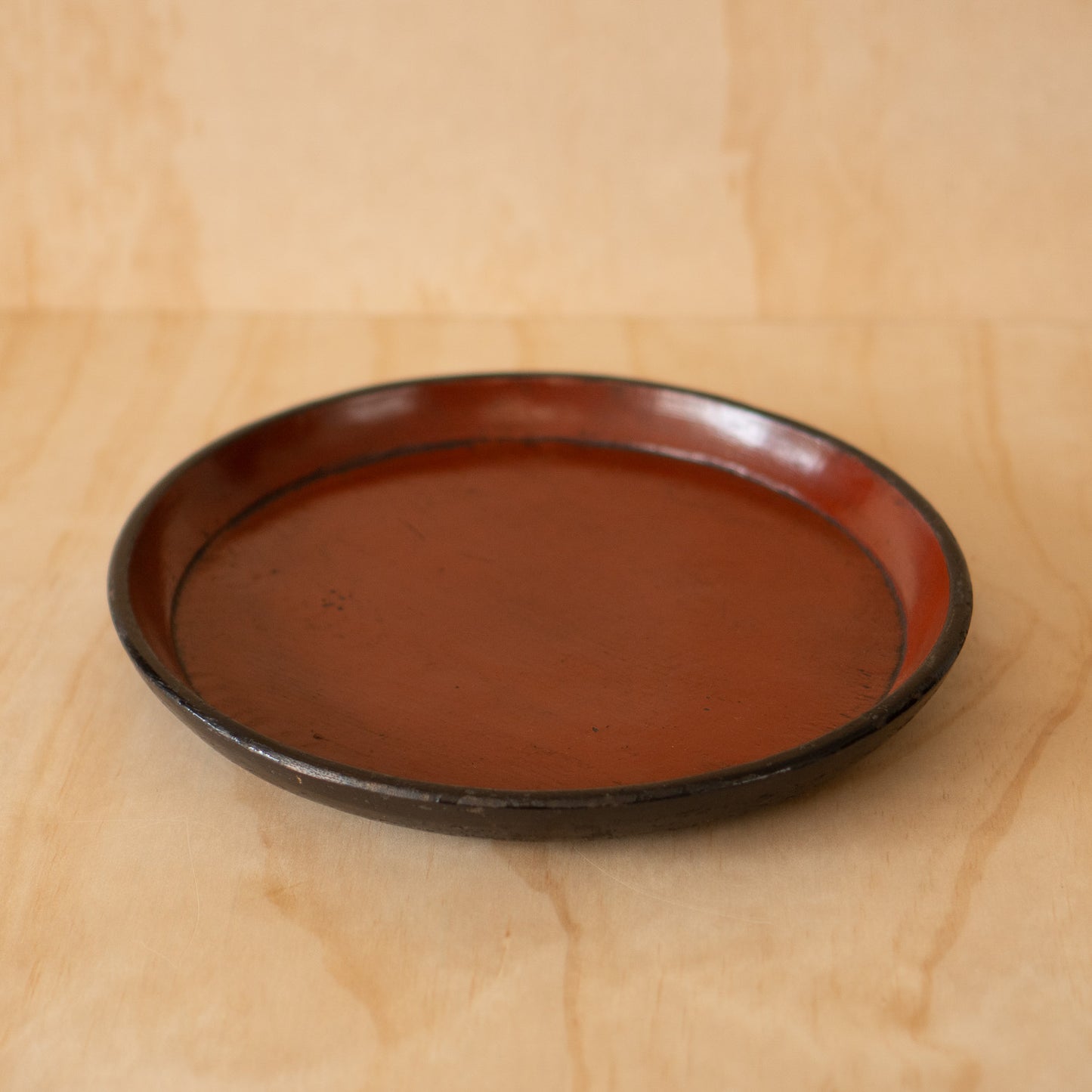 Antique Japanese Red and Black Lacquer serving Tray