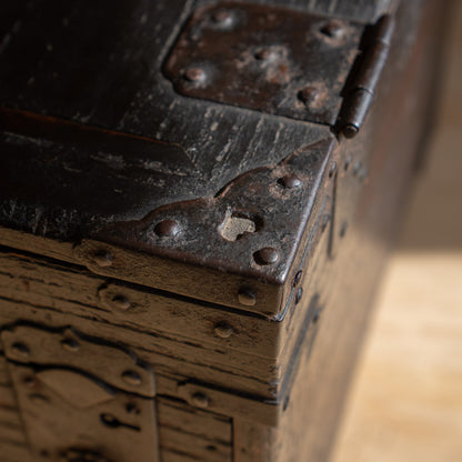Antique Edo Period Japanese Suzuri Bako Calligraphy Box with Secret Compartment