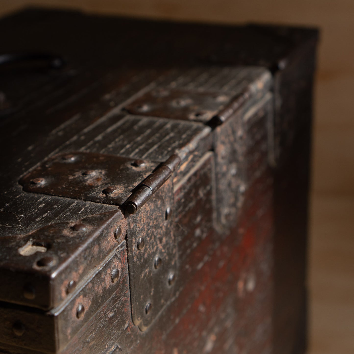 Antique Edo Period Japanese Suzuri Bako Calligraphy Box with Secret Compartment
