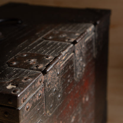 Antique Edo Period Japanese Suzuri Bako Calligraphy Box with Secret Compartment
