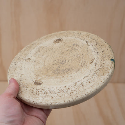 Antique Japanese Seto ware Oribe Andon Plate