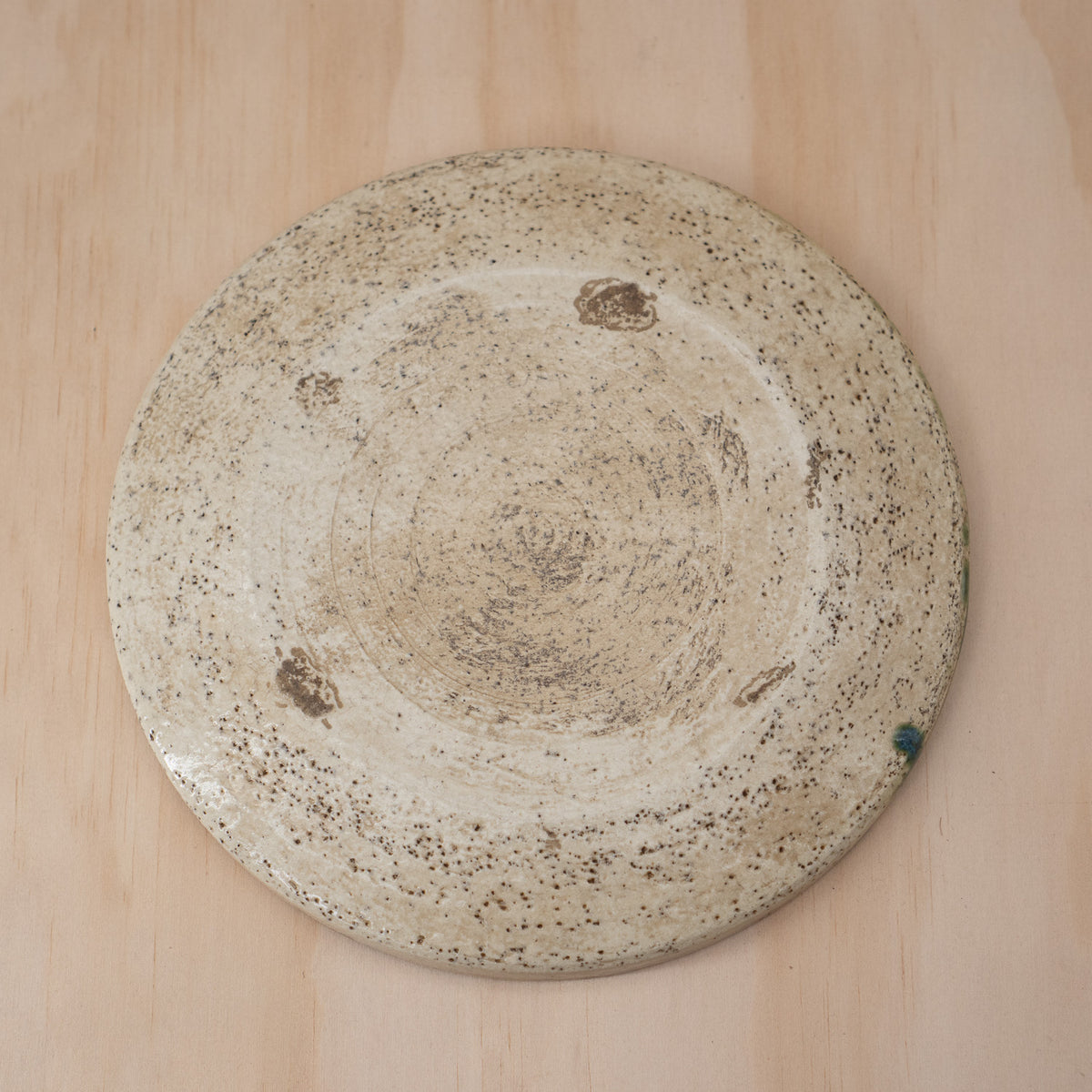 Antique Japanese Seto ware Oribe Andon Plate