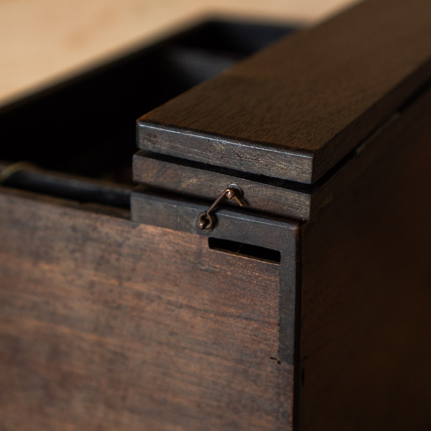 Vintage Japanese Rosewood Haribako Sewing Box