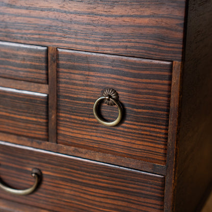 Vintage Japanese Rosewood Haribako Sewing Box
