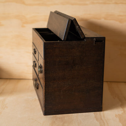 Vintage Japanese Rosewood Haribako Sewing Box