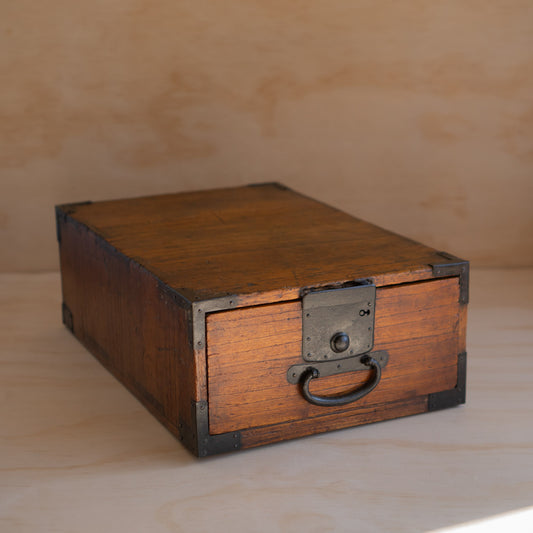 Antique Japanese Edo/Meiji Era Ko-Dansu Single Draw Document Box