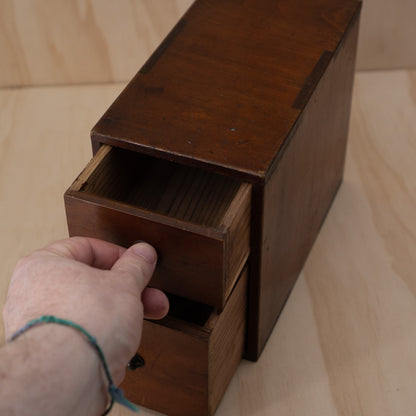 Antique Japanese small 2 drawer box Ko - Bako