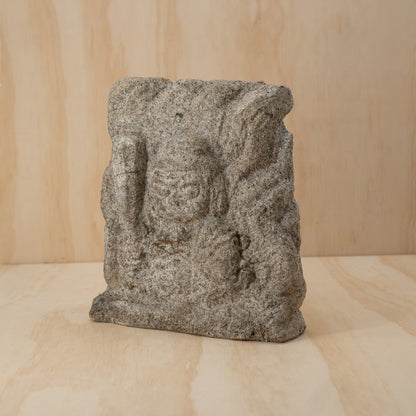 Antique Japanese Carved Stone Fudo Myoo relief sculpture