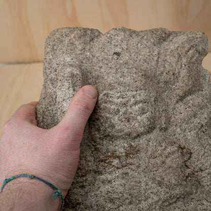 Antique Japanese Carved Stone Fudo Myoo relief sculpture