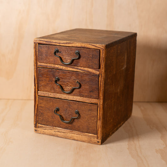 Antique Japanese 3 Drawer Cedar Wood - Ko Dansu Chest