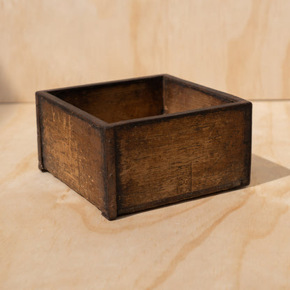 Antique Japanese Wood and Iron Masu Box Rice Measure - gogomasu