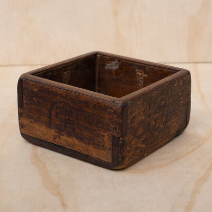 Antique Japanese Wood and bamboo Masu Box Rice Measure