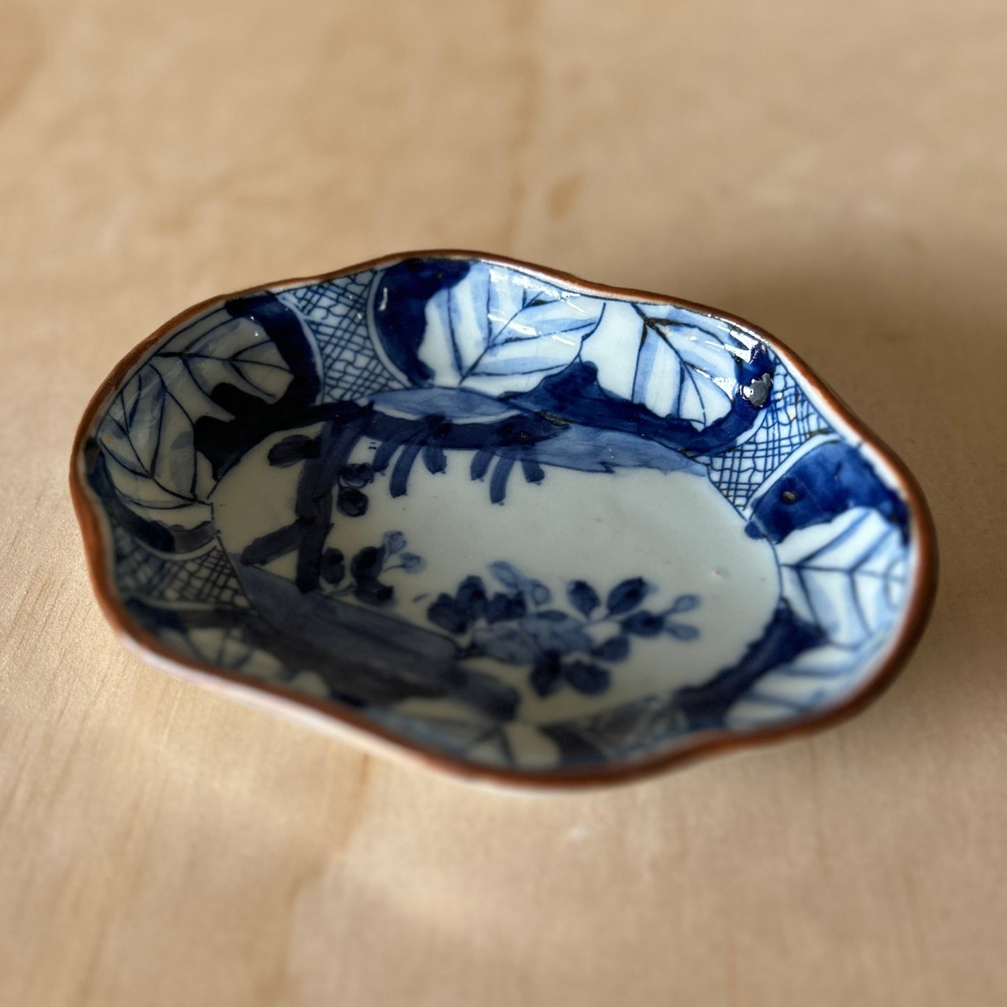 Antique Japanese Blue and white Imari Sushi Plate