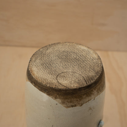 Antique Japanese Ceramic Seto Tokkuri Wide Mouth Sake Bottle