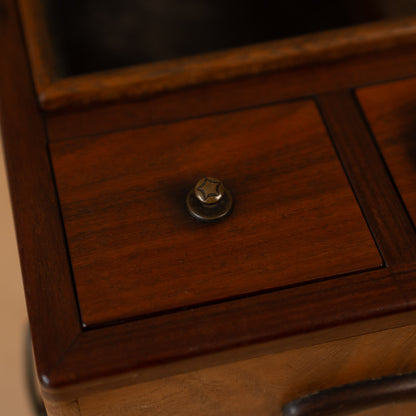 Antique Keyaki Elm and Rosewood Hibachi / Tabako Bon with 2 drawers