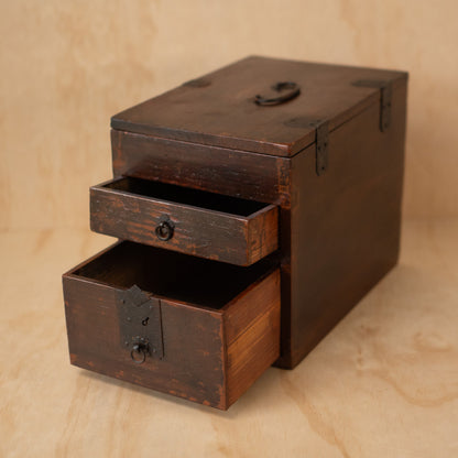 Antique Japanese Suzuri Bako Calligraphy Box