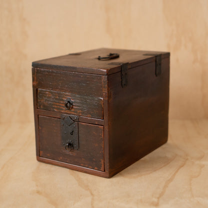 Antique Japanese Suzuri Bako Calligraphy Box