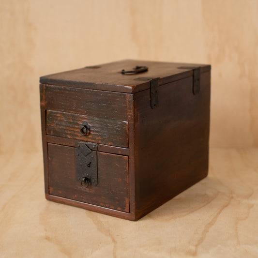 Antique Japanese Suzuri Bako Calligraphy Box