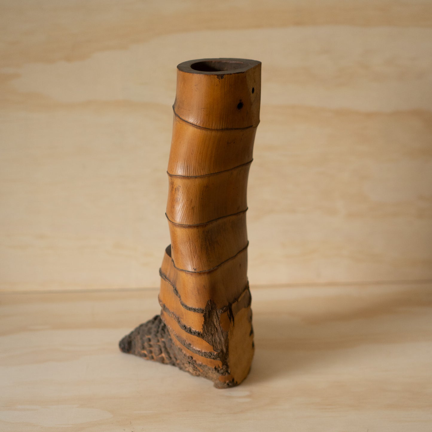 Vintage Japanese Bamboo Root Ikebana Vase