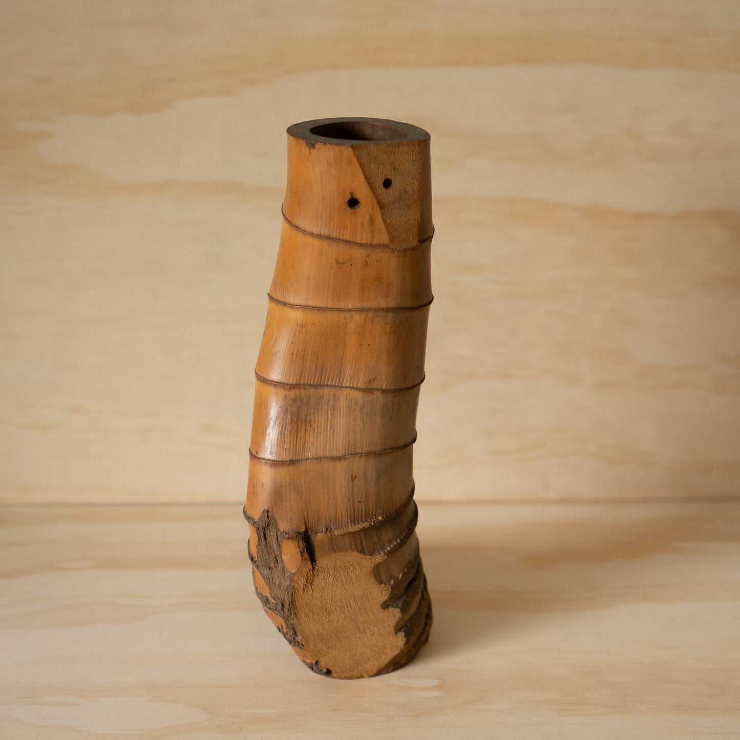 Vintage Japanese Bamboo Root Ikebana Vase