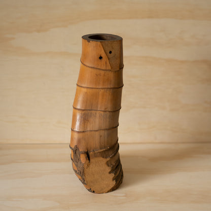 Vintage Japanese Bamboo Root Ikebana Vase