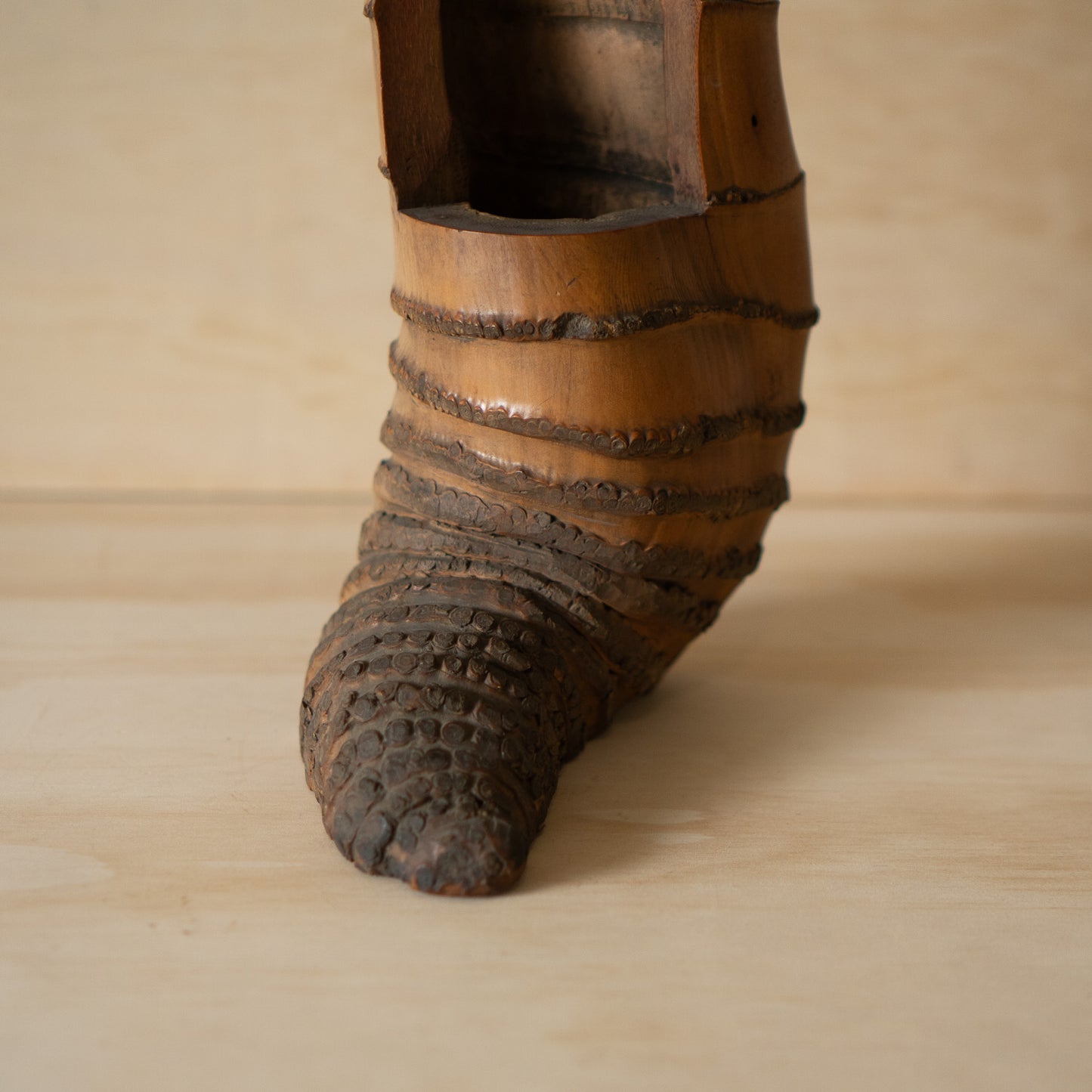 Vintage Japanese Bamboo Root Ikebana Vase