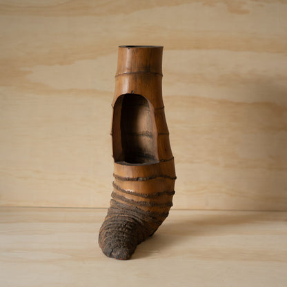 Vintage Japanese Bamboo Root Ikebana Vase
