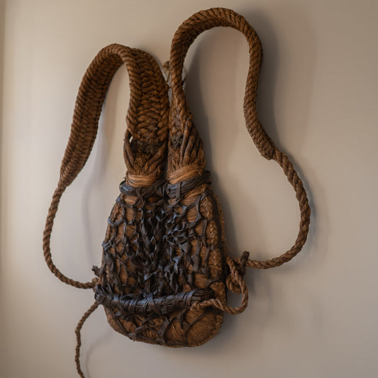 Antique Japanese Bandori Backpack wall hanging