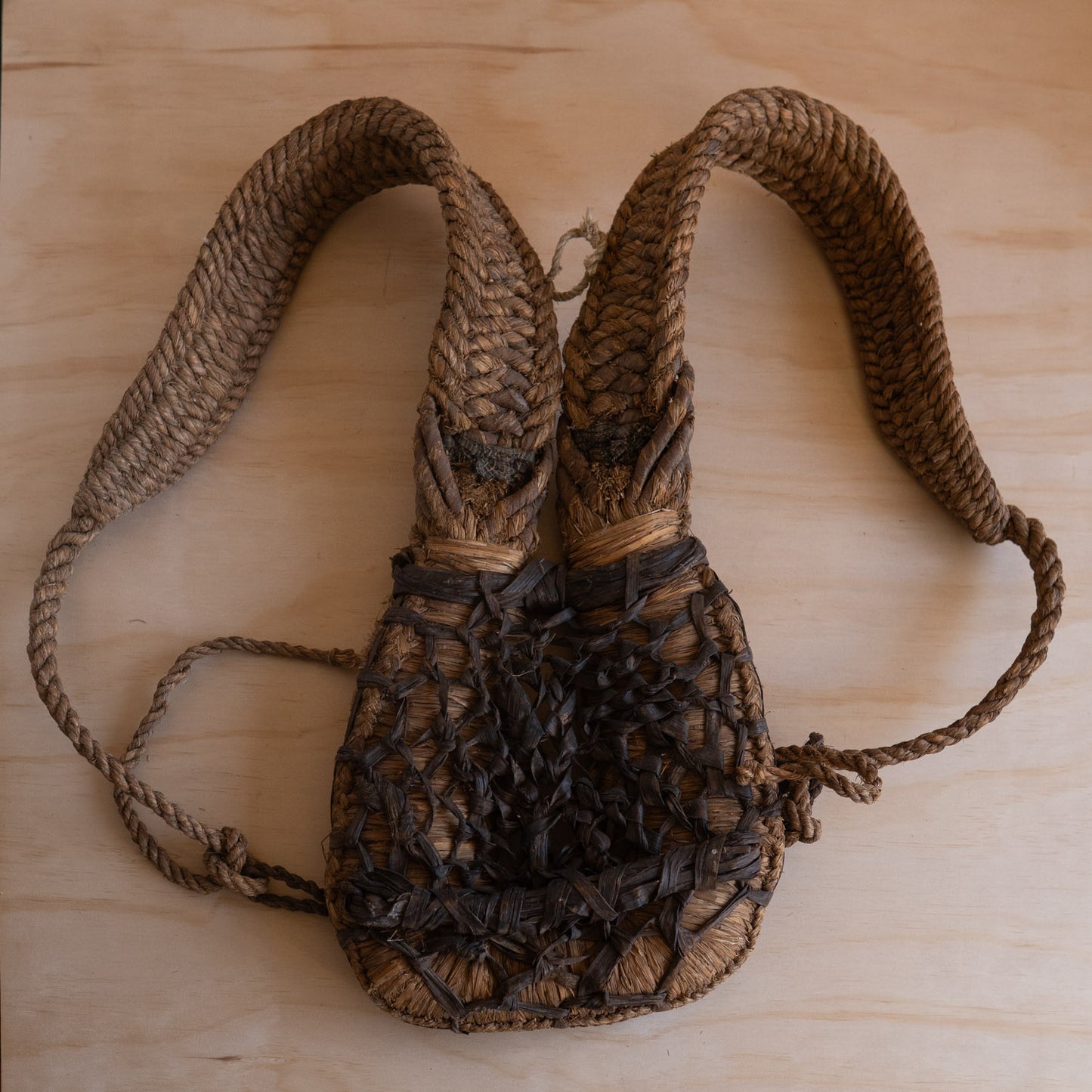 Antique Japanese Bandori Backpack wall hanging