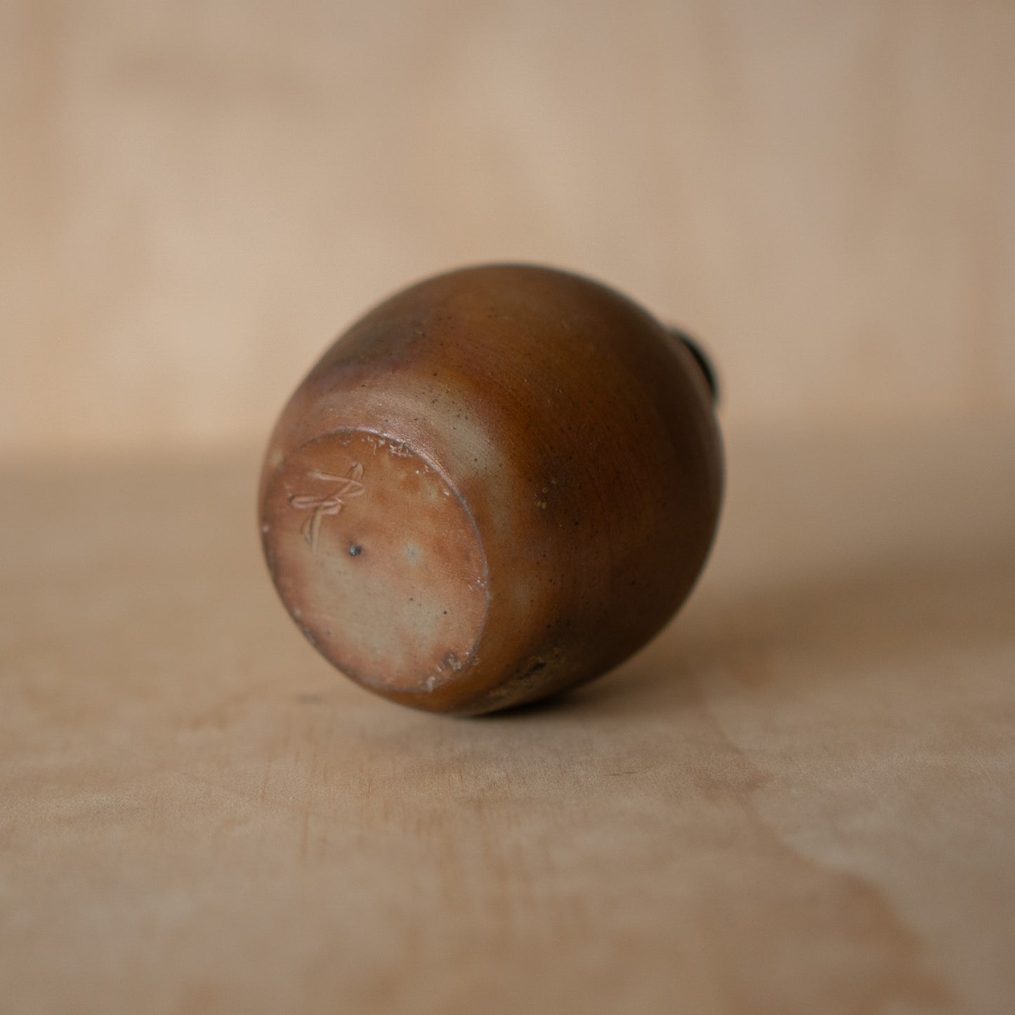 Vintage Japanese Bizen Ceramic Tokkuri Sake Bottle or Vase