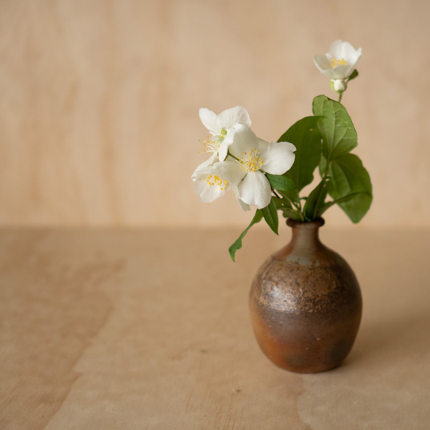Vintage Japanese Bizen Ceramic Tokkuri Sake Bottle or Vase