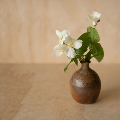 Vintage Japanese Bizen Ceramic Tokkuri Sake Bottle or Vase