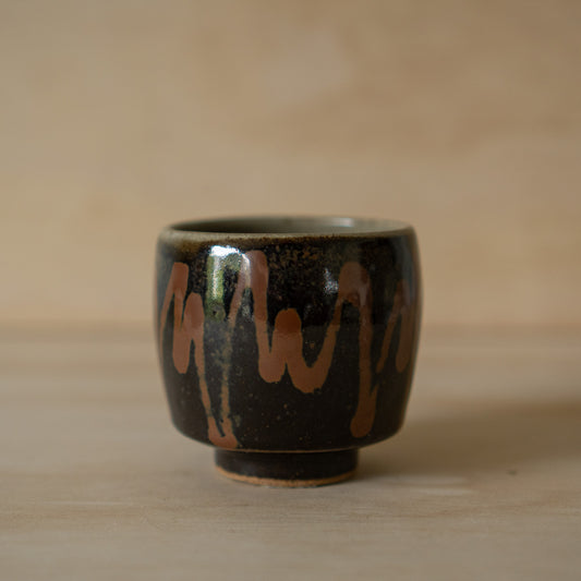 Vintage Japanese Tenmoku glazed Mashiko ware Tea cup - Shoji Hamada Style