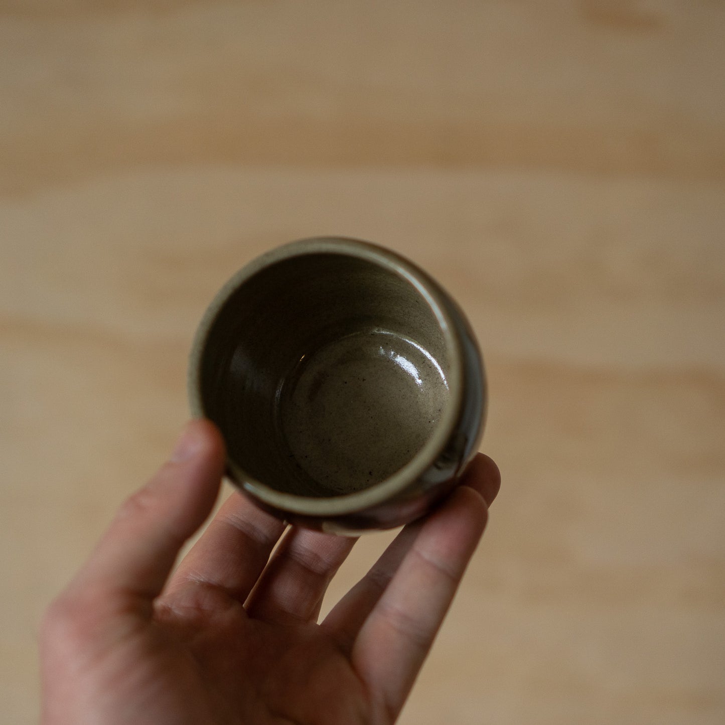 Vintage Japanese Tenmoku glazed Mashiko ware Tea cup - Shoji Hamada Style