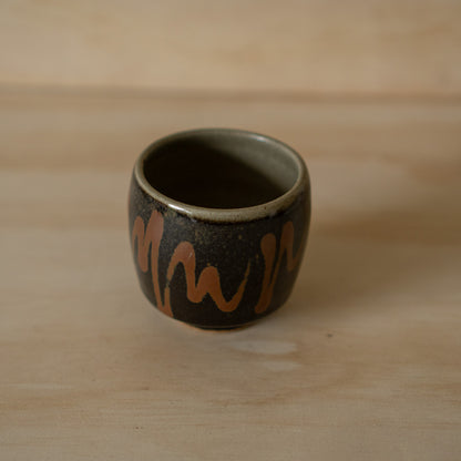 Vintage Japanese Tenmoku glazed Mashiko ware Tea cup - Shoji Hamada Style