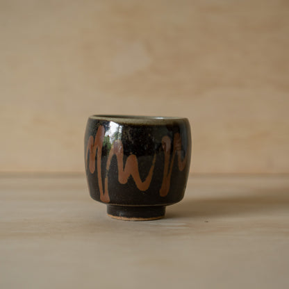 Vintage Japanese Tenmoku glazed Mashiko ware Tea cup - Shoji Hamada Style