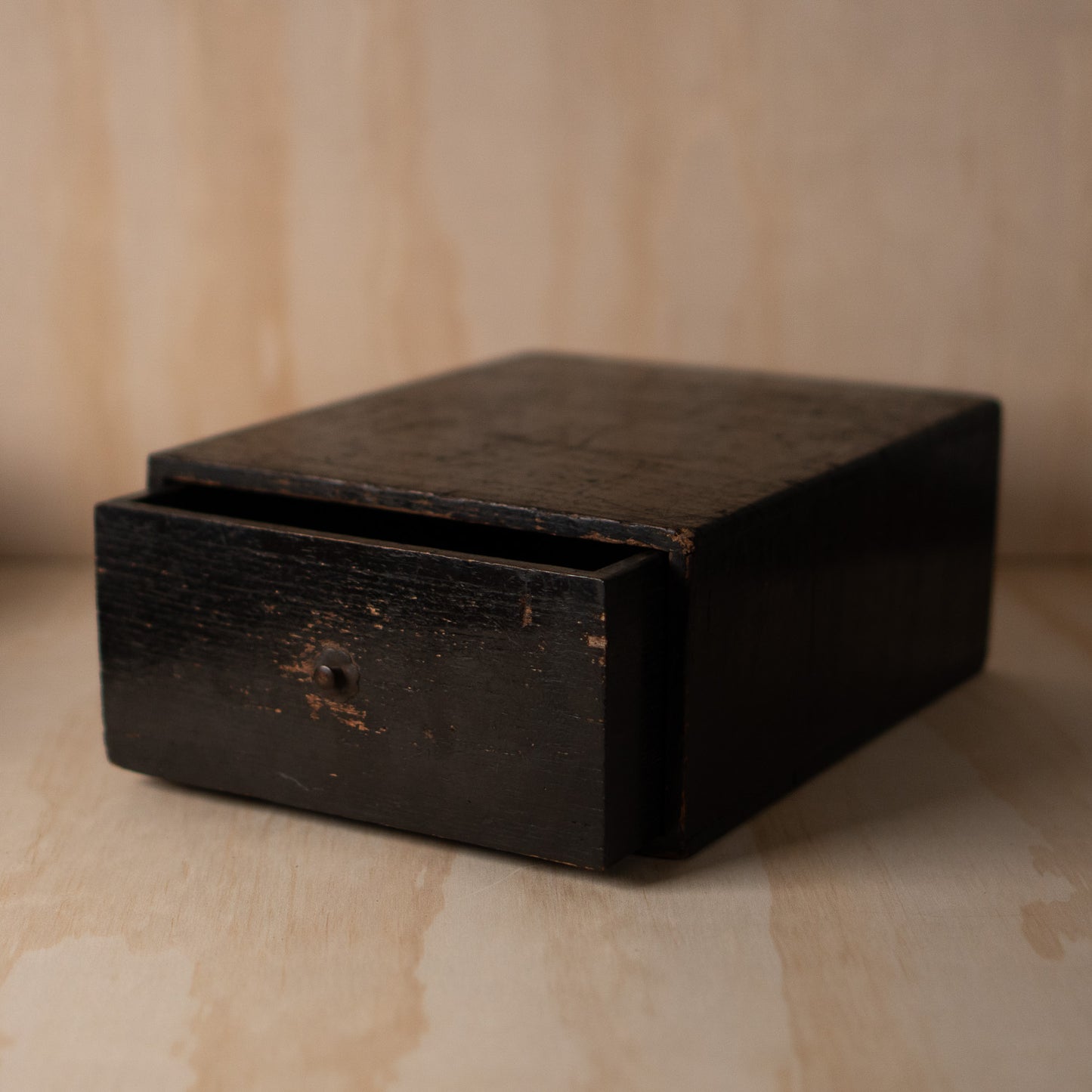 Antique Meiji period Japanese Black lacquer Medicine box