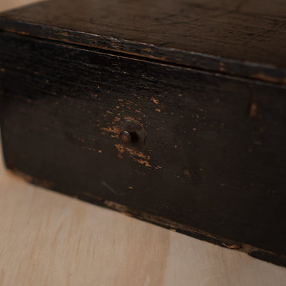 Antique Meiji period Japanese Black lacquer Medicine box
