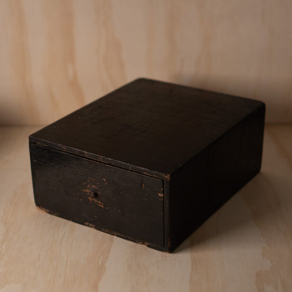 Antique Meiji period Japanese Black lacquer Medicine box