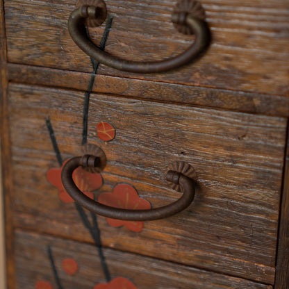 Vintage Japanese 3 drawer jewellery box with Blossom design