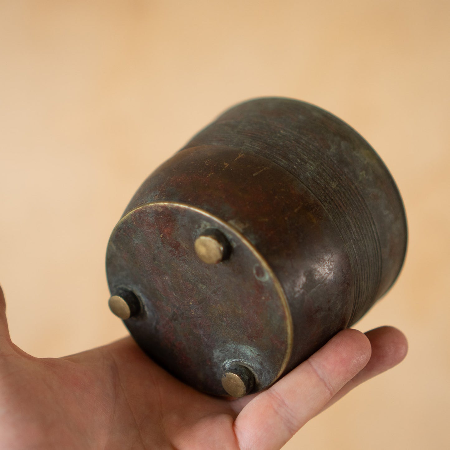 Antique Japanese patinated Bronze Koro Incense Burner