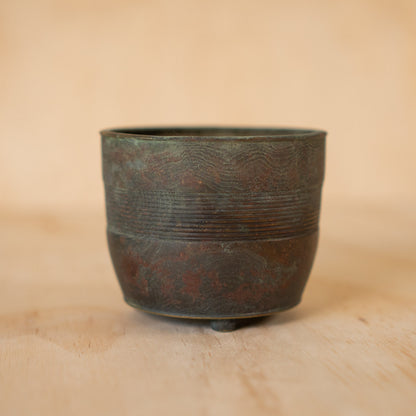 Antique Japanese patinated Bronze Koro Incense Burner