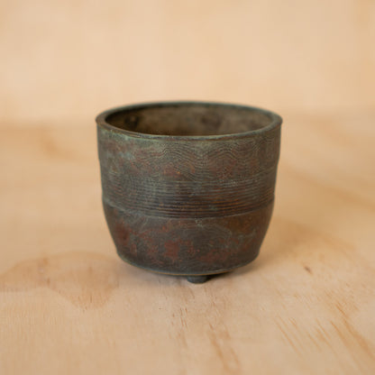 Antique Japanese patinated Bronze Koro Incense Burner