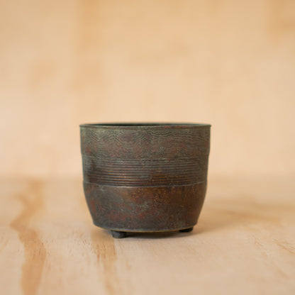 Antique Japanese patinated Bronze Koro Incense Burner